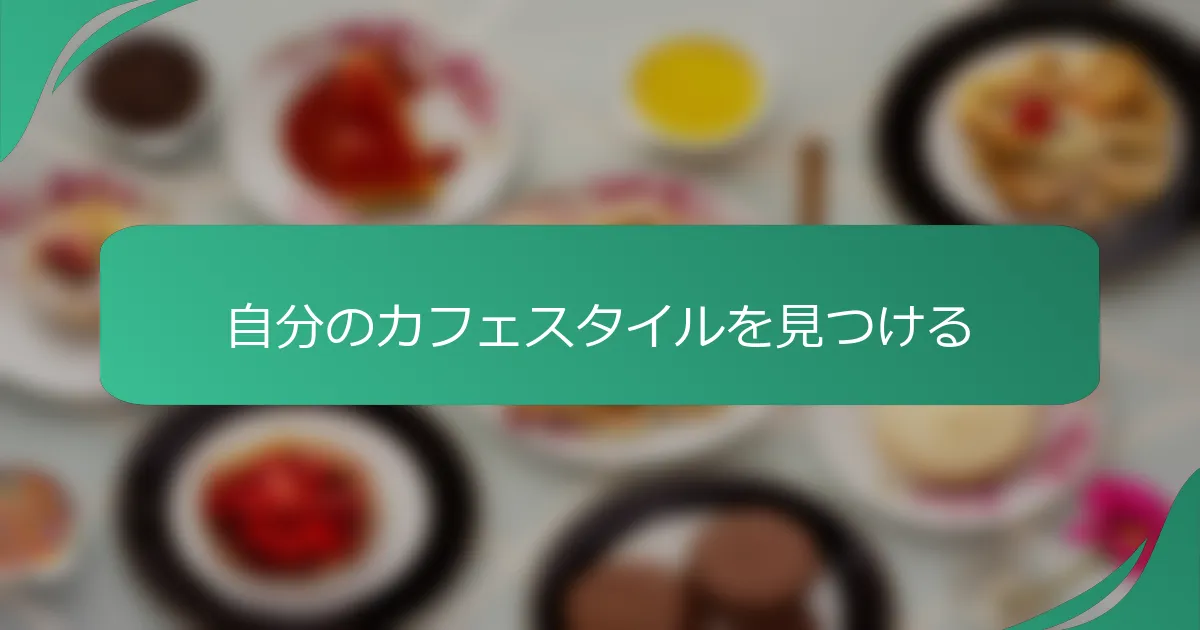 自分のカフェスタイルを見つける
